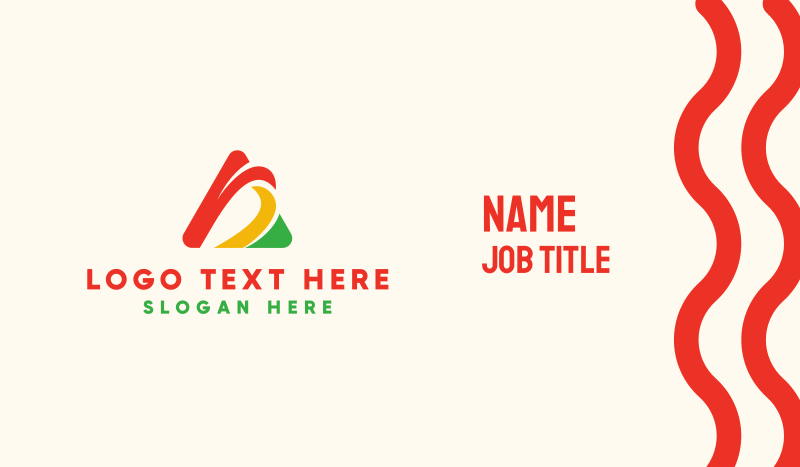 Colorful A Triangle Business Card
